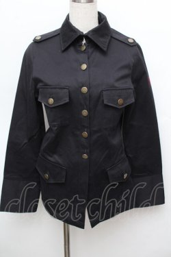 画像1: BPN / クロス刺繍ジャケット  黒 S-25-12-30-032-GO-JA-HR-ZS