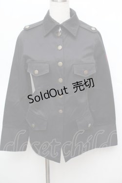 画像1: BPN / クロス刺繍ジャケット  黒 S-25-12-30-032-GO-JA-HR-ZS