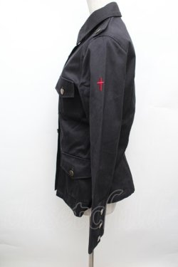 画像2: BPN / クロス刺繍ジャケット  黒 S-25-12-30-032-GO-JA-HR-ZS