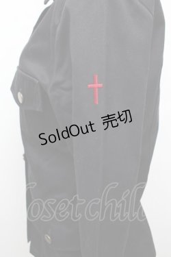 画像3: BPN / クロス刺繍ジャケット  黒 S-25-12-30-032-GO-JA-HR-ZS