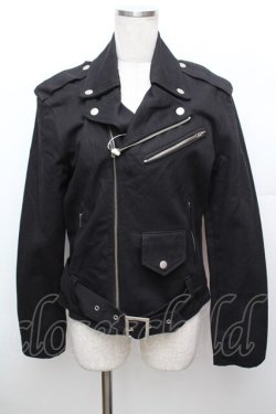 画像1: ACDC RAG / ライダースジャケット 36 黒 S-25-12-30-033-PU-JA-HR-ZS