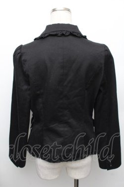 画像2: PEACE NOW / 襟フリルジャケット  黒 S-25-12-30-034-PU-JA-HR-ZS