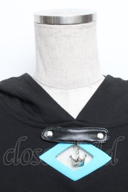 画像3: IRO+IRO / 儚げスポーティーな空色猫耳パーカー  黒ｘサックス S-25-12-30-036-LO-TO-AS-ZS