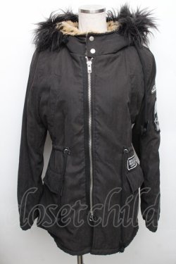 画像1: GLAD NEWS / スカルワッペンブルゾン  黒 S-25-12-30-039-GL-JA-HR-ZS