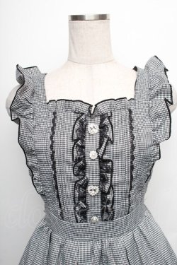 画像3: NOEMIE / バックレースアップドレッシージャンパースカート  黒ｘ白 S-25-12-30-043-LO-SK-AS-ZS