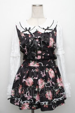 画像1: Jamieエーエヌケー / ゴシックローズお姫様セットアップ  黒 S-25-12-30-044-GO-OP-AS-ZS