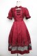 画像1: axes femme kawaii / チャイナ釦ジャガードワンピ  ワイン S-25-12-30-045-AX-OP-AS-ZS (1)