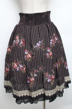 画像2: axes femme / レジメ花柄スカート  黒 S-25-12-30-054-AX-SK-HR-ZS