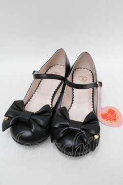 画像1: BABY,THE STARS SHINE BRIGHT / リルリボンシューズ M 黒 S-25-12-30-006-BA-SH-HR-ZS