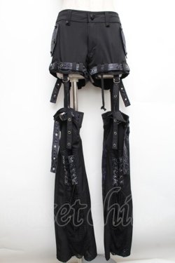 画像1: Qutie Frash / セパレートパンツ  黒 S-25-12-30-060-QU-PA-AS-ZS