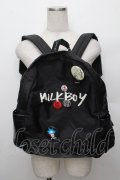 MILKBOY / ロゴリュック  黒 S-25-12-30-010-MB-BG-AS-ZS