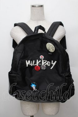 画像1: MILKBOY / ロゴリュック  黒 S-25-12-30-010-MB-BG-AS-ZS