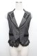 画像1: axes femme / 裾レースベスト  黒 S-25-12-30-013-AX-BL-HR-ZS (1)