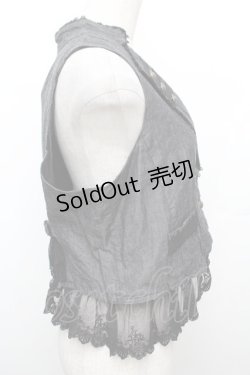 画像2: axes femme / 裾レースベスト  黒 S-25-12-30-013-AX-BL-HR-ZS