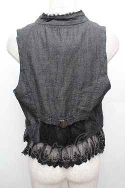 画像3: axes femme / 裾レースベスト  黒 S-25-12-30-013-AX-BL-HR-ZS