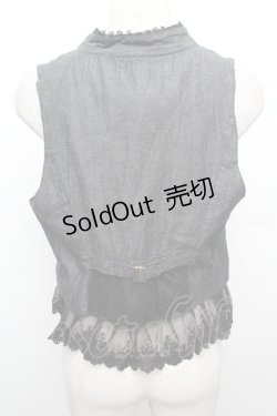 画像3: axes femme / 裾レースベスト  黒 S-25-12-30-013-AX-BL-HR-ZS