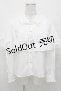 MILK / アクセサリーケープブラウス  白 S-25-12-30-017-ML-BL-AS-ZS