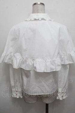 画像2: MILK / アクセサリーケープブラウス  白 S-25-12-30-017-ML-BL-AS-ZS