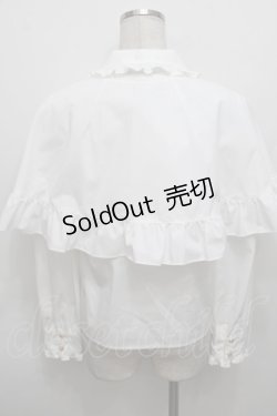 画像2: MILK / アクセサリーケープブラウス  白 S-25-12-30-017-ML-BL-AS-ZS
