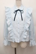 MILK / フリルブラウス  サックス S-25-12-30-020-ML-BL-AS-ZS
