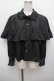 画像1: MILK / アクセサリーケープブラウス  黒 S-25-12-30-023-ML-BL-AS-ZS (1)