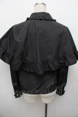 画像2: MILK / アクセサリーケープブラウス  黒 S-25-12-30-023-ML-BL-AS-ZS