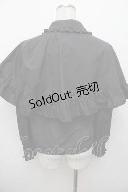 画像2: MILK / アクセサリーケープブラウス  黒 S-25-12-30-023-ML-BL-AS-ZS