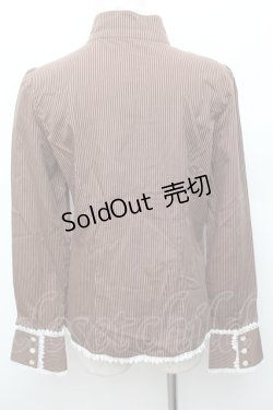 画像2: BETTY'S BLUE / ストライプブラウス  ブラウン S-25-12-30-025-LO-TO-AS-ZS