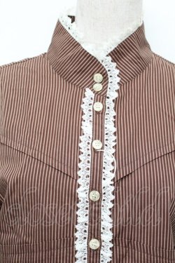 画像3: BETTY'S BLUE / ストライプブラウス  ブラウン S-25-12-30-025-LO-TO-AS-ZS