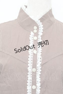 画像3: BETTY'S BLUE / ストライプブラウス  ブラウン S-25-12-30-025-LO-TO-AS-ZS