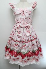 画像1: BABY,THE STARS SHINE BRIGHT / Juicy Strawberry MemoryジャンパースカートII  ピンク S-26-01-04-027-BA-OP-AS-ZS (1)
