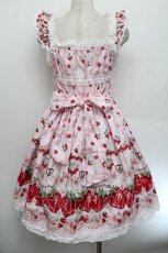 画像2: BABY,THE STARS SHINE BRIGHT / Juicy Strawberry MemoryジャンパースカートII  ピンク S-26-01-04-027-BA-OP-AS-ZS (2)