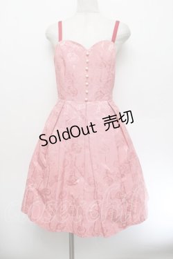 画像1: Emily Temple cute / エミリーローズビスチェ風ノースリーブワンピース  ピンク S-26-01-04-028-ET-OP-AS-ZS
