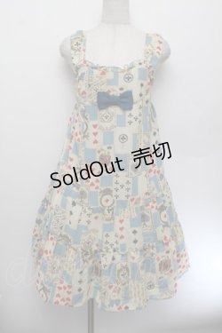画像1: Emily Temple cute / トランプノースリーブワンピース  サックス S-26-01-04-030-ET-OP-HR-ZS