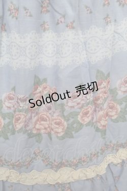 画像4: axes femme / カギ針ニット使いパネル柄ワンピース  ブルー S-26-01-04-031-AX-OP-HR-ZS