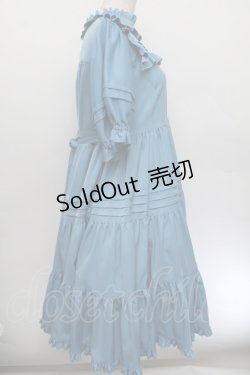 画像2: Physical Drop / ３段ティアード半袖小公女ドレス  ブルー S-26-01-04-032-LO-OP-HR-ZS