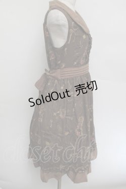 画像2: axes femme / 鍵柄ワンピース  茶 S-26-01-04-035-AX-OP-HR-ZS