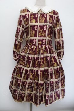 画像1: Jane Marple / Royal Stampワンピース  ワイン S-26-01-04-041-JM-OP-AS-ZS