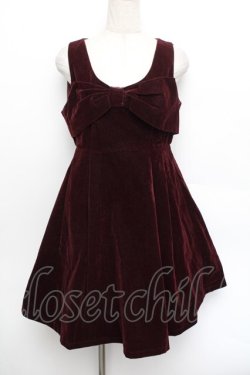 画像1: Ank Rouge / ベロアワンピース  ワイン S-26-01-04-042-CA-OP-AS-ZS