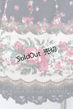 画像4: axes femme / ローズパネル柄カットチュニ  紺 S-26-01-04-043-AX-OP-HR-ZS