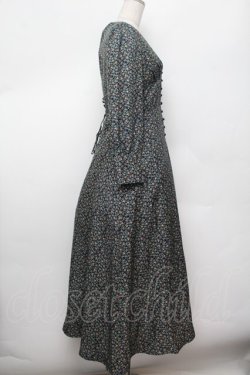 画像2: an another angelus / コルセット切替小花柄ロングワンピース F ネイビー S-26-01-04-046-CA-OP-TK-ZS