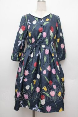 画像1: Emily Temple cute / Tulipワンピース  ネイビー S-26-01-04-047-ET-OP-HR-ZS
