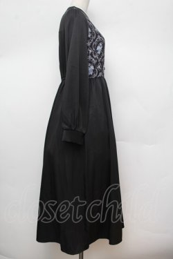 画像2: axes femme / チャイナ×オーナメント柄ワンピース F 黒 S-26-01-04-049-AX-OP-TK-ZS