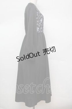 画像2: axes femme / チャイナ×オーナメント柄ワンピース F 黒 S-26-01-04-049-AX-OP-TK-ZS