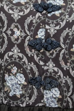 画像4: axes femme / チャイナ×オーナメント柄ワンピース F 黒 S-26-01-04-049-AX-OP-TK-ZS