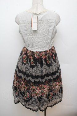 画像3: axes femme / 花柄ニット切替チュニック  黒 S-26-01-04-050-AX-OP-HR-ZS