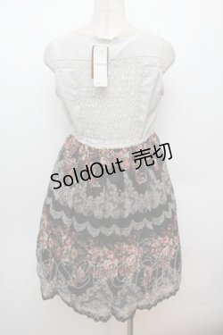 画像3: axes femme / 花柄ニット切替チュニック  黒 S-26-01-04-050-AX-OP-HR-ZS