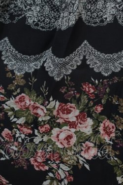 画像5: axes femme / 花柄ニット切替チュニック  黒 S-26-01-04-050-AX-OP-HR-ZS