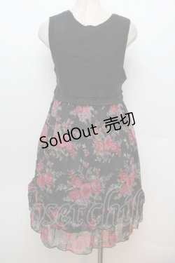 画像3: axes femme / レースX花柄スリットチュニ  黒 S-26-01-04-051-AX-OP-HR-ZS