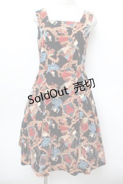 画像1: Jane Marple / クイーンアリス別珍ジャンパースカート  黒 S-26-01-04-054-JM-SK-AS-ZS